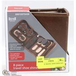 NEW 8-PC TRAVEL SHOE SHINE KIT -