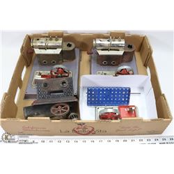 ANTIQUE TOY STEAM ENGINE PARTS WITH 2 UNITS