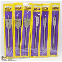 6 ASSORTED WOOD DRILL BITS