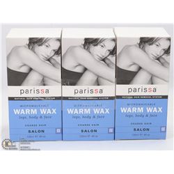 3 BOXES OF PARISSA MICROWAVEABLE WARM WAX