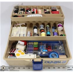 TACKLE BOX FULL OF SEWING CONTENTS/SUPPLIES