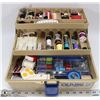 Image 1 : TACKLE BOX FULL OF SEWING CONTENTS/SUPPLIES