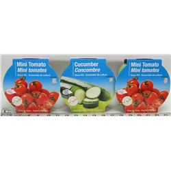 2 MINI TOMATO & 1 CUCUMBER POT STARTER KITS