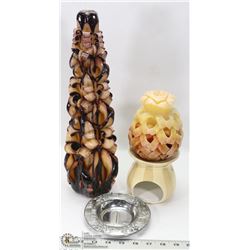 FLAT WITH ASSORTED DECORATIVE CANDLES AND MORE