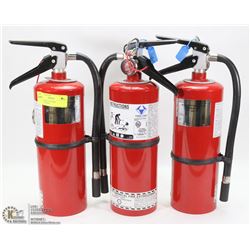 LOT OF THREE 5LB FIRE EXTINGUISHERS