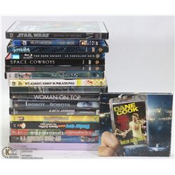 BOX OF DVDS INCL STAR WARS RETURN OF THE JEDI,