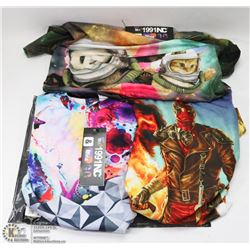 LOT OF 3 COLORFUL GRAPHIC T-SHIRTS WITH TAGS