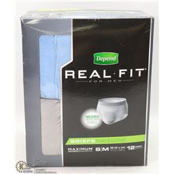 NEW BOX OF DEPEND REAL FIT FOR MEN -