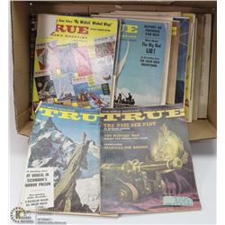 FLAT OF VINTAGE TRUE MAGAZINES