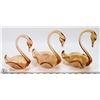 Image 1 : VINTAGE SET OF 3 MURANO HAND BLOWN