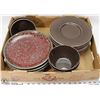 Image 1 : FLAT OF ASSORTED DARK TONE PLATES & BOWLS