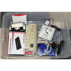 TOTE OF ASSORTED ELECTRONICS