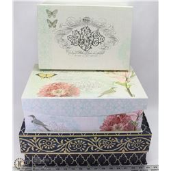 3 NEW STORAGE / ORGANIZER BOXES