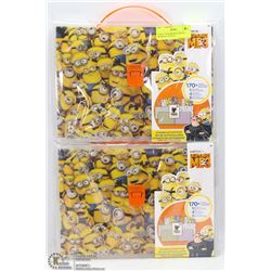 PAIR OF NEW MINION STICKER BOOKS W/ 170 PLUS