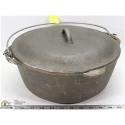 11.5" CAST IRON POT WITH LID . MADE IN USA