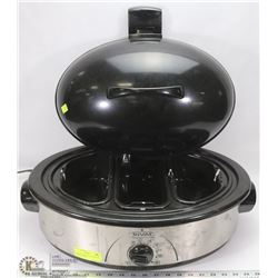 RIVAL STAINLESS STEEL & BLACK ROASTER OVEN