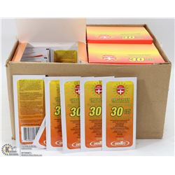 CASE OF 4- 30 PACKS SUNSCREEN PACKETS ULTRASPORT