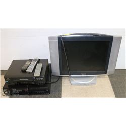SYMPHONIC TV WITH JVD VHS PLAYER AND PIONEER DVD