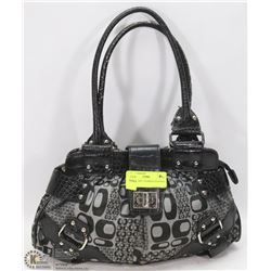 BLACK & GREY WOMENS HANDBAG