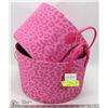 Image 1 : PAIR OF NEW PINK ORGANIZING BINS/ BASKETS