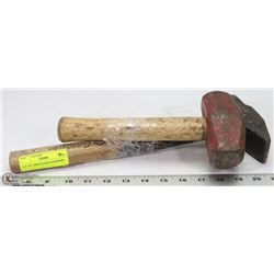LOT OF 2 MINI SLEDGE HAMMERS.