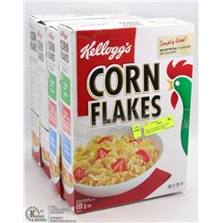 LOT OF 4 BOXES OF KELLOGGS CORN FLAKES 680 GRAMS