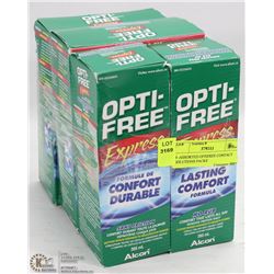 4 -ASSORTED OPTIFREE CONTACT SOLUTIONS PACKS