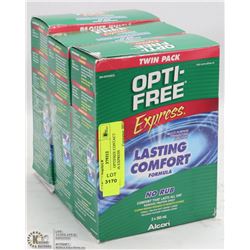 3 2-PACKS  OPTIFREE CONTACT SOLUTIONS EXPRESS