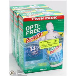3 -TWOPACKS  OPTIFREE CONTACT SOLUTIONS REPLENISH