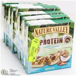 LOT OF 8 BOXES OF NATURE VALLEY PROTEIN COCONUT