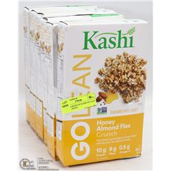 LOT OF 6 BOXES OF KASHI GO LEAN CEREAL HONEY