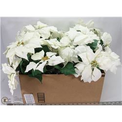 4 WHITE POINSETTIA ARTIFICIAL  PLANTS