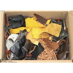 BOX OF LEATHER