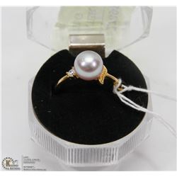 #49-FRESH WATER PEARL LAVENDER RING