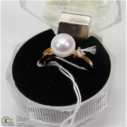 #45-FRESH WATER PEARL WHITE RING