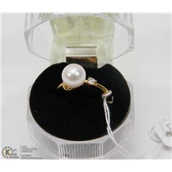 #47-FRESH WATER PEARL WHITE RING
