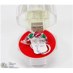 #54-RED RUBY & EMERALD RING