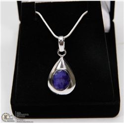 #37-NATURAL BLUE SAPPHIRE PENDANT
