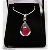 Image 1 : #32-NATURAL RED RUBY PENDANT