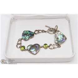 HEART MOTHER OF PEARL DESIGN BRACELET