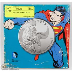 2015 CANADIAN SUPERMAN  $20 DOLLAR