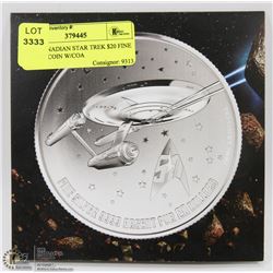 2016 CANADIAN STAR TREK $20 FINE SILVER COIN W/COA