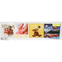 LOT OF 4 CANADIAN COINS SETS INCL 2015 MARRIED,