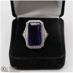 BLUE  FASHION WOMEN WEDDING STYLE RING