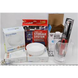 BOX OF NEW MERCHANDISE