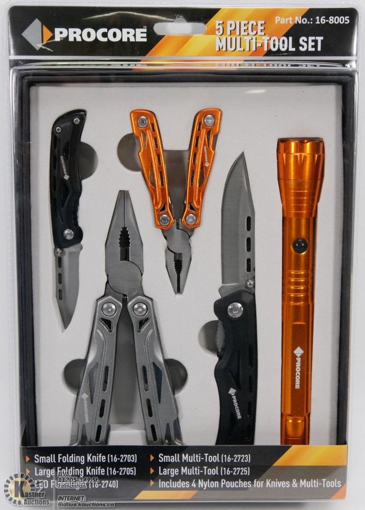 NEW PROCORE 5 PIECE MULTITOOL SET