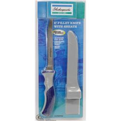 NEW SHAKESPEARE 6" FILLET KNIFE WITH SHEATH