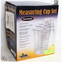 POLYCARB MEASURING CUP SET - 4L, 2L, 1L, 0.5L, 0.2