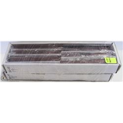 OMCAN WOODEN HANDLE STEAK KNIVES - LOT OF 12