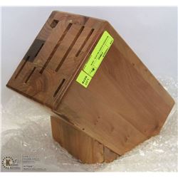 WOODEN KNIFE BLOCK - NEW